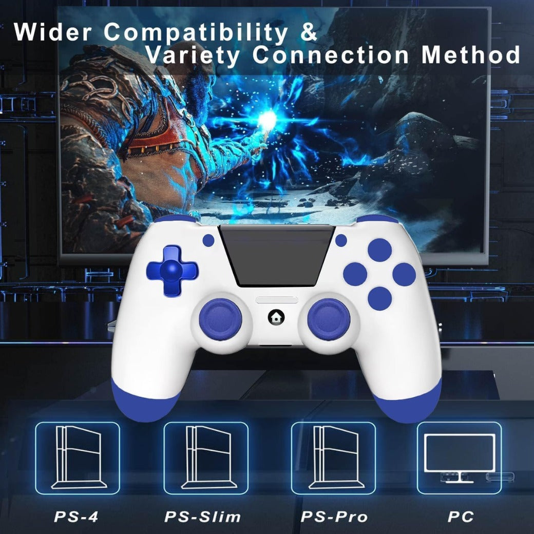 Wireless Controller for PS4, Joystick Controller for PS4/Slim/Pro/PC, with Audio Jack, Vibration, Six-Axis Motion Control, Touchpad