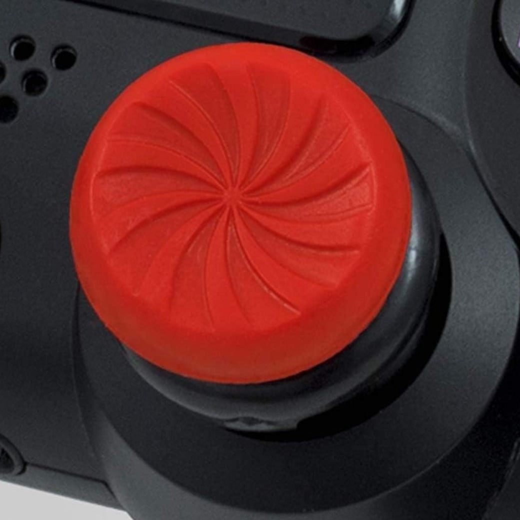 Click to see full view KontrolFreek FPS Freek Inferno for Playstation 4 (PS4) and PlayStation 5 (PS5) | Performance Thumbsticks | 2 High-Rise Concave | Red