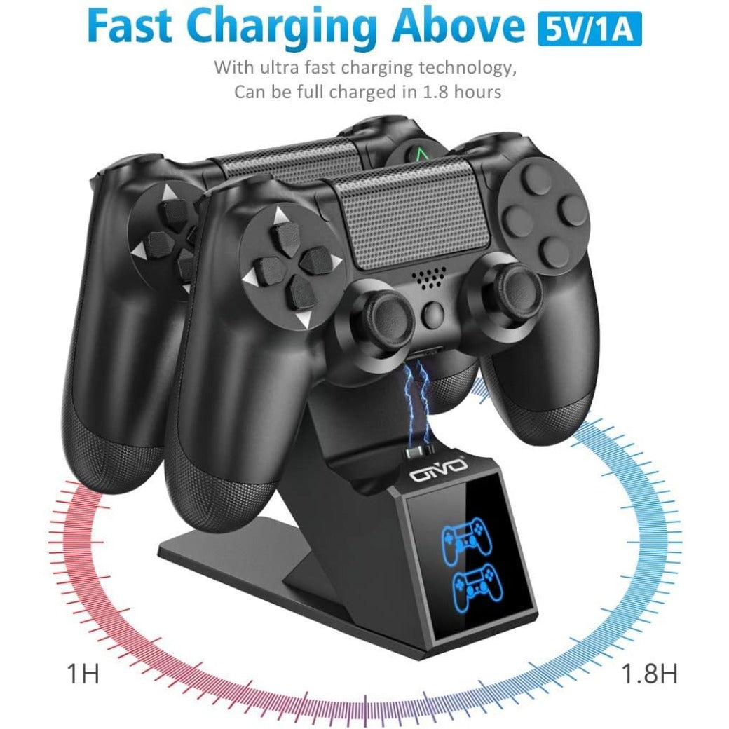 OIVO PS4 Controller Charger, 1.8H Fast PS4 Charging Dock for Sony Playstation 4 Controllers, Playstation 4 Controller Charger for Playstation4 / PS 4 /Slim/Pro Controller