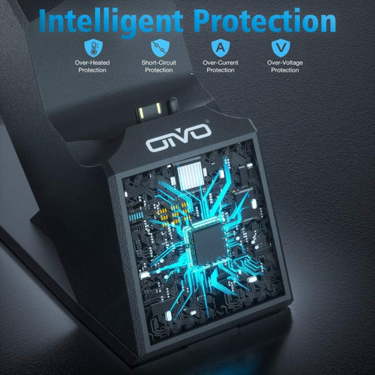 OIVO PS4 Controller Charger, 1.8H Fast PS4 Charging Dock for Sony Playstation 4 Controllers, Playstation 4 Controller Charger for Playstation4 / PS 4 /Slim/Pro Controller