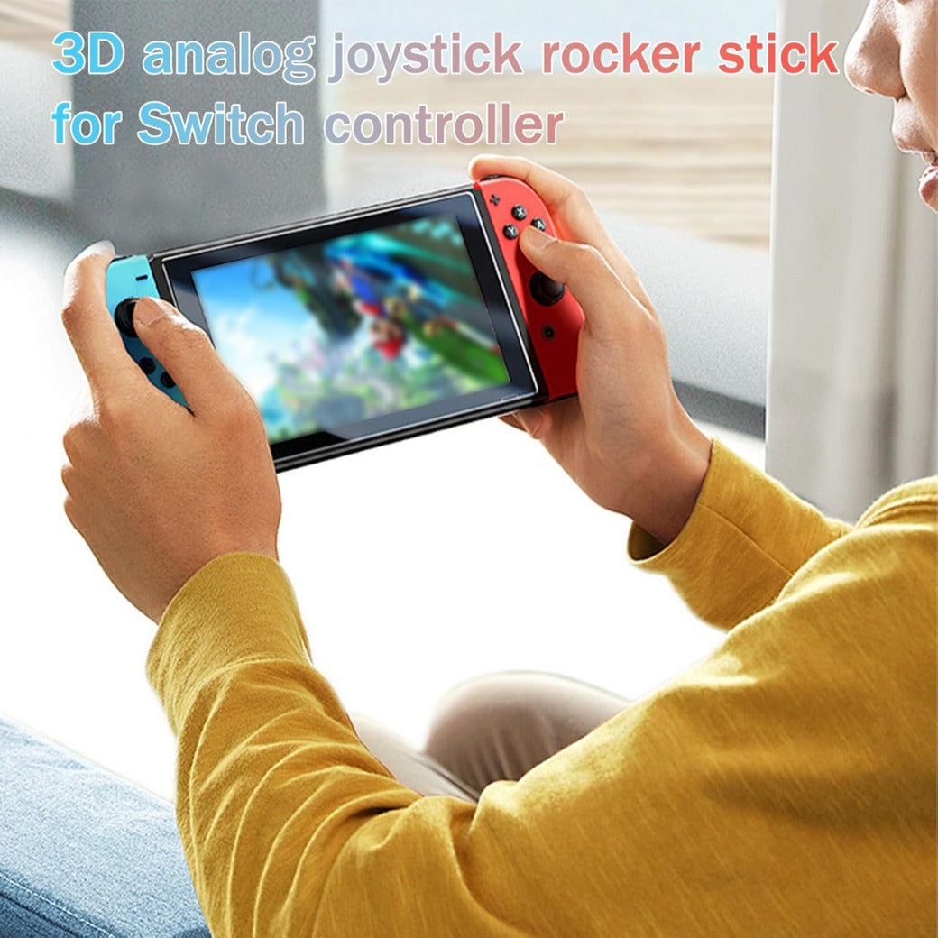 4 Pairs Replacement Button Caps for Switch Joycon,Silicone Joystick Thumb Stick Caps for Nintendo - Switch Thumb Grips - Controller Black Grip Covers - Easy Installation, Enhanced Gaming Experience