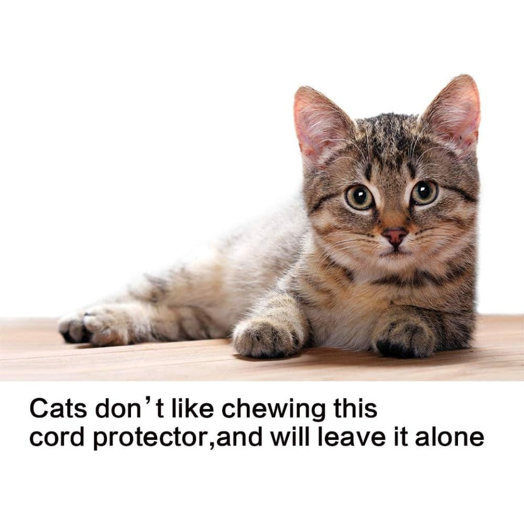 Alex Tech 10ft - 1/2 inch Cord Protector Wire Loom Tubing Cable Sleeve Split Sleeving for USB Power Cord Audio Video Cable – Protect Cat from Chewing Cords - Black