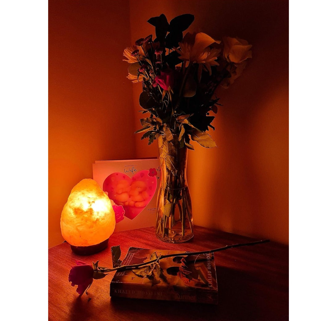 Needs&Gifts 2-3 KG Prime Quality 100% Original Himalayan Crystal Rock Salt Lamp Natural from Foothills of The Himalayas Beautifully Hand Craft Comes with Complete Electric Fitting Guaranteed