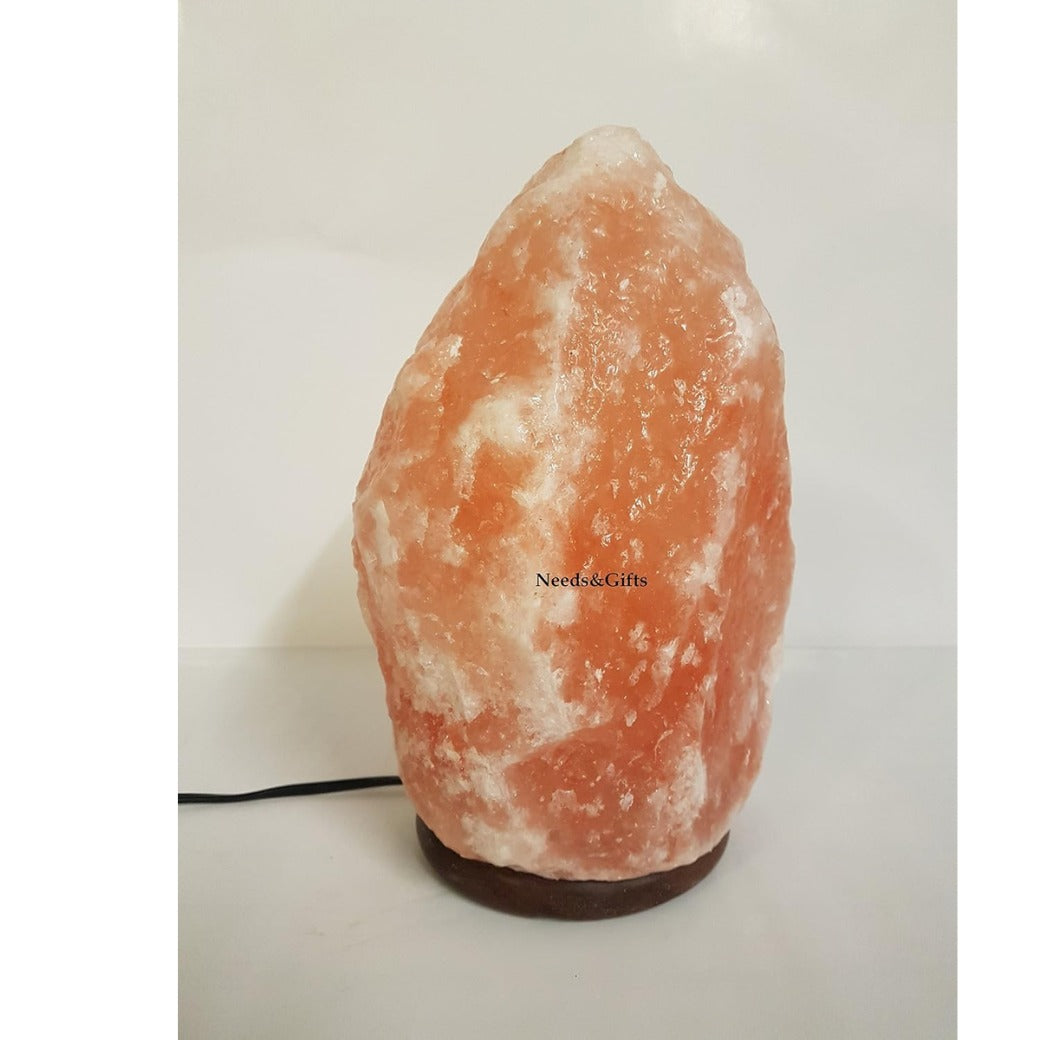 Needs&Gifts 2-3 KG Prime Quality 100% Original Himalayan Crystal Rock Salt Lamp Natural from Foothills of The Himalayas Beautifully Hand Craft Comes with Complete Electric Fitting Guaranteed