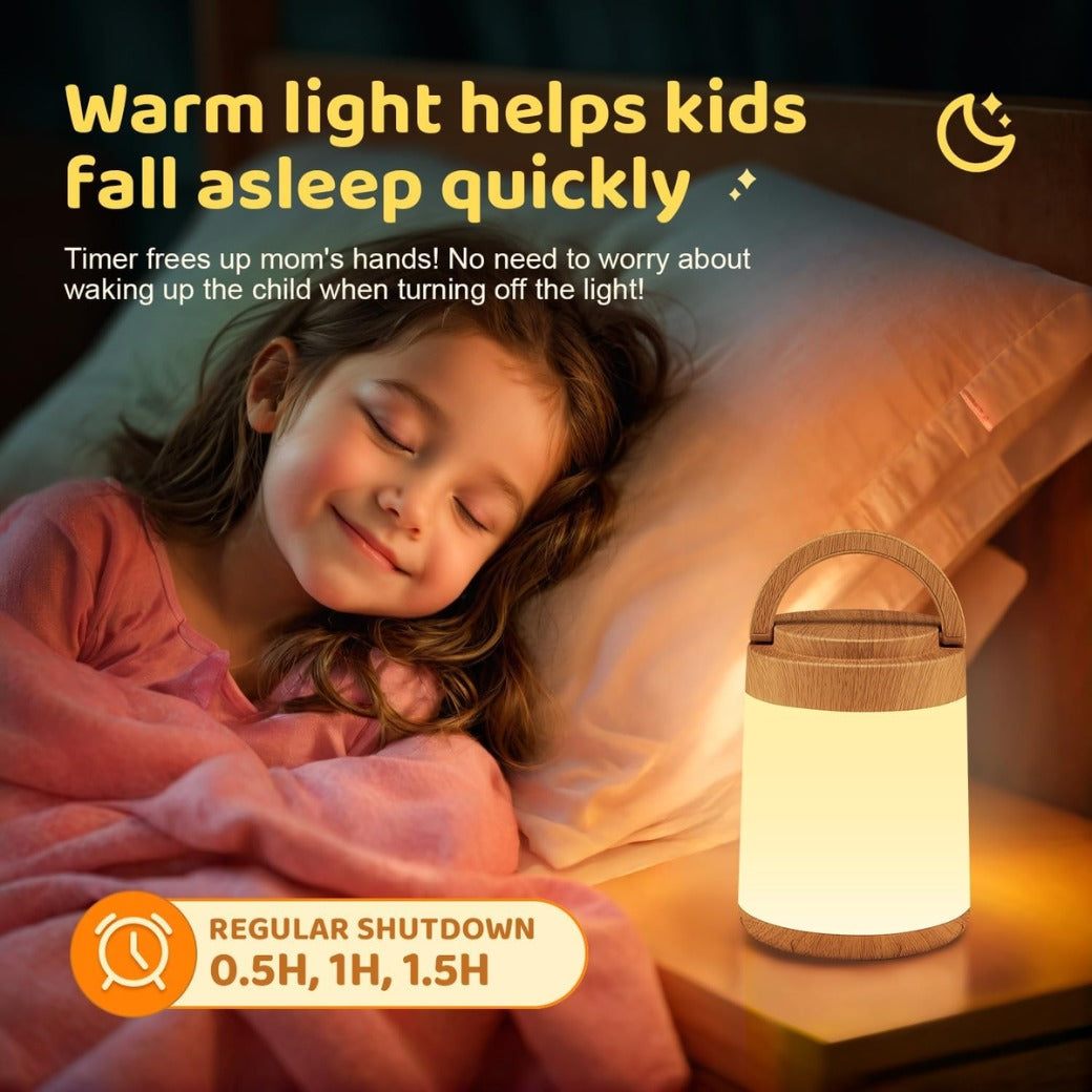 One Fire Baby Night Light Kids,8 Brightness Dimmable Touch Lamp,10 Color Memory Rechargeable Lamp,Remote+Touch Control Kids Night Light,3 Timer LED Warm Small Lamp