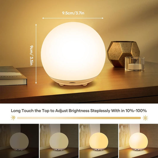 LED Night Light, Night Light for Kids, USB Rechargeable Table Lamp with Dimmable,Warm Light,7 Colors,Touch Control, 0.5/1hour Timer for Nursery, Baby,Bedroom,Camping