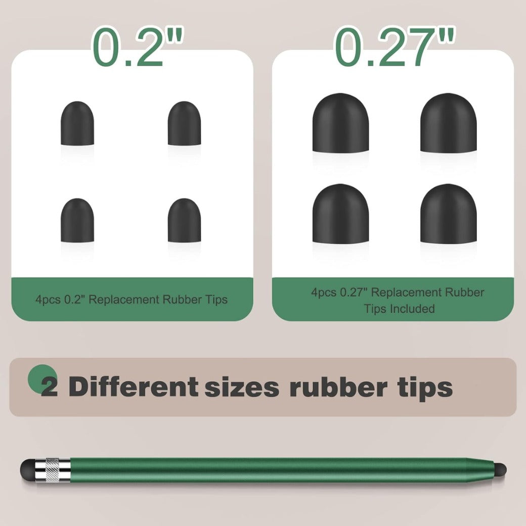 MEKO Stylus Pens for Touch Screens, Universal Tablet Pen Capacitive 2 in 1 Stylus for iPhone/iPad/pro/Mini/Air/Samsung/Tablet (Black + Rose Gold)