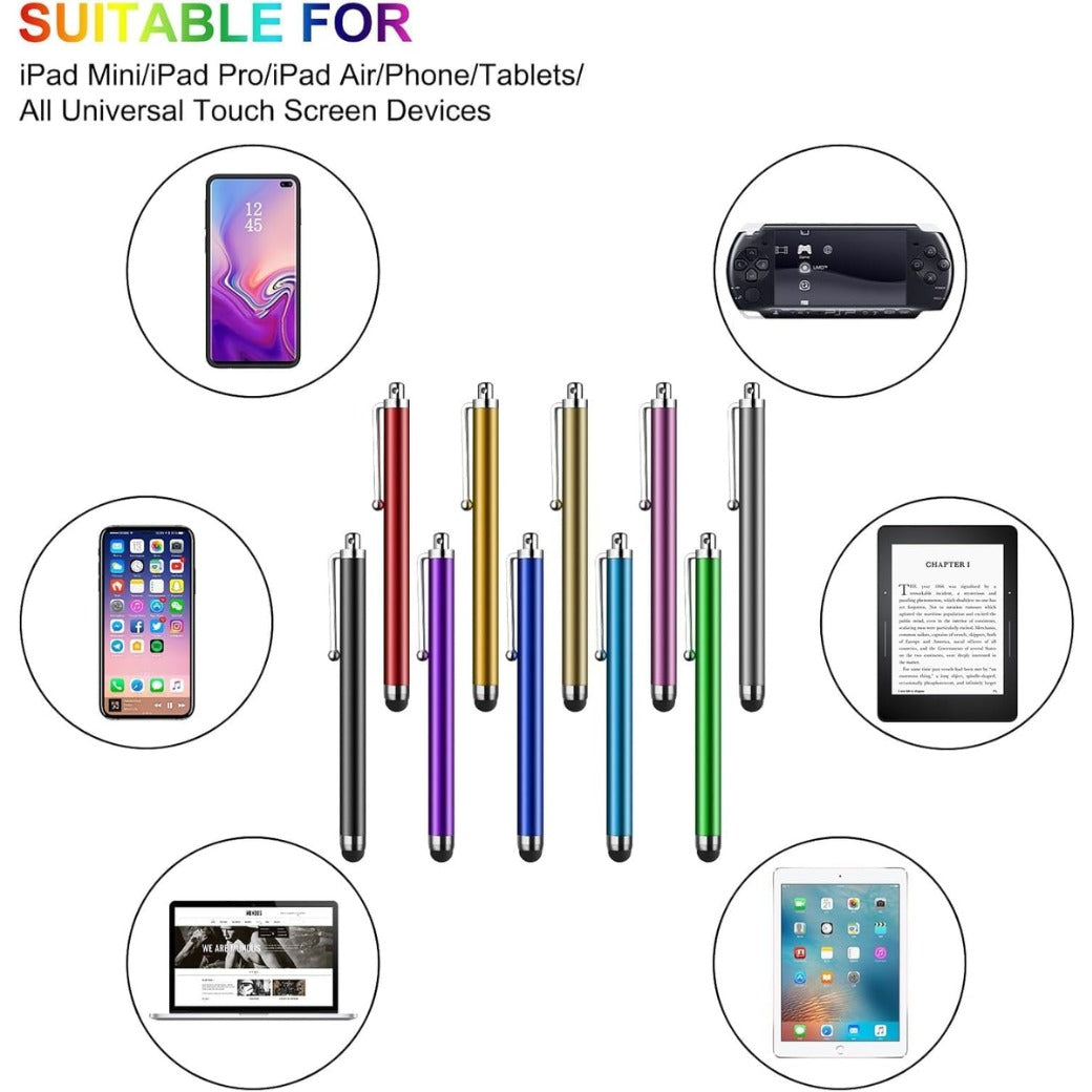 Stylus Pens for Touch Screens,10Pack Universal Capacitive Touch Screen Pens for iPad,Tablets,Smartphones,All Universal Touch Screen Devices