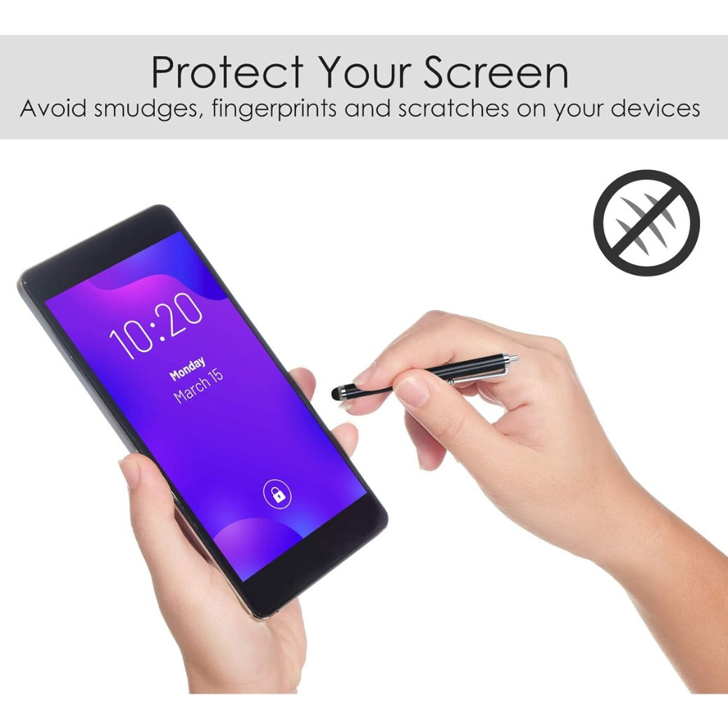 2PC Black Smart Phone Pen Stylus, Silicone Tip Pens for Touch Screen Devices, Compatible with Tablets, Mobile Phones, Laptops, iPad, iPhone, Samsung Galaxy Note/Tablet, Android - By TRIXES