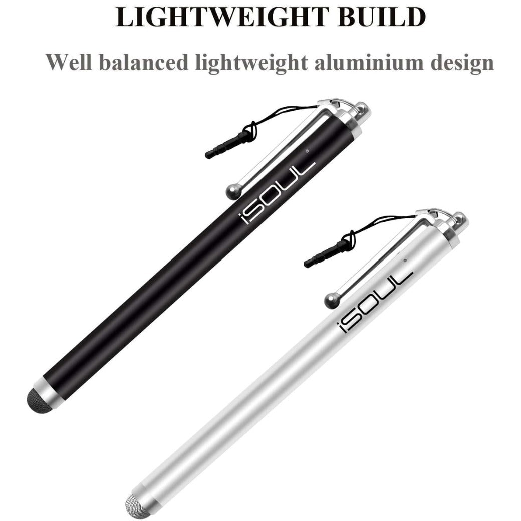 iSOUL Stylus Touch Pen, Styli Capacitive Touchscreen Pen Aluminum Stylus For Smartphones, iPhone, iPad Mini, Galaxy, Note, Tab, Nexus, Nokia, Blackberry, OnePlus, & Tablets (Mix)