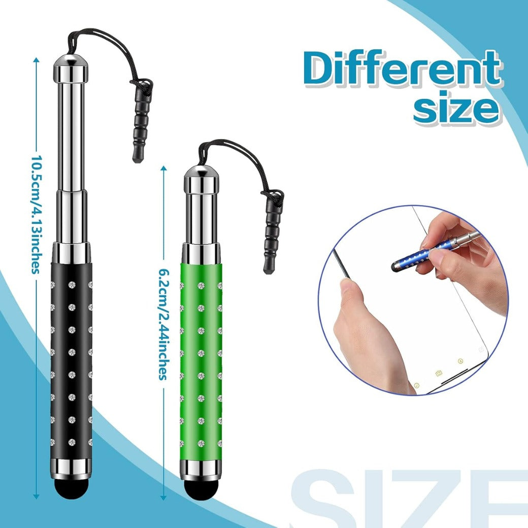 Weewooday 5 Pcs Phone Stylus Retractable Capacitive Touch Screen Stylus Pen, Universal for Touchscreen, Most Smart Devices, Smart Phone, Tablet