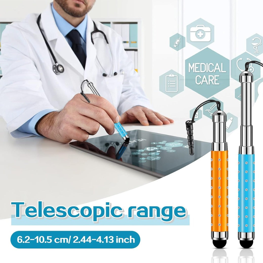 Weewooday 5 Pcs Phone Stylus Retractable Capacitive Touch Screen Stylus Pen, Universal for Touchscreen, Most Smart Devices, Smart Phone, Tablet