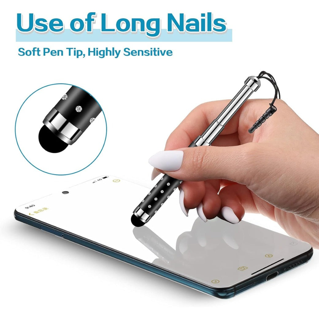 Weewooday 5 Pcs Phone Stylus Retractable Capacitive Touch Screen Stylus Pen, Universal for Touchscreen, Most Smart Devices, Smart Phone, Tablet