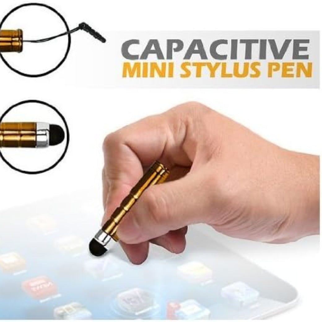 KING OF FLASH Capacitive/Resistive Touchscreen Mini Stylus Pens, Stylus on a String, Comes With 10 Colored Styluses