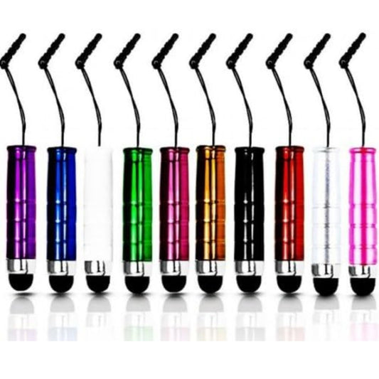 KING OF FLASH Capacitive/Resistive Touchscreen Mini Stylus Pens, Stylus on a String, Comes With 10 Colored Styluses