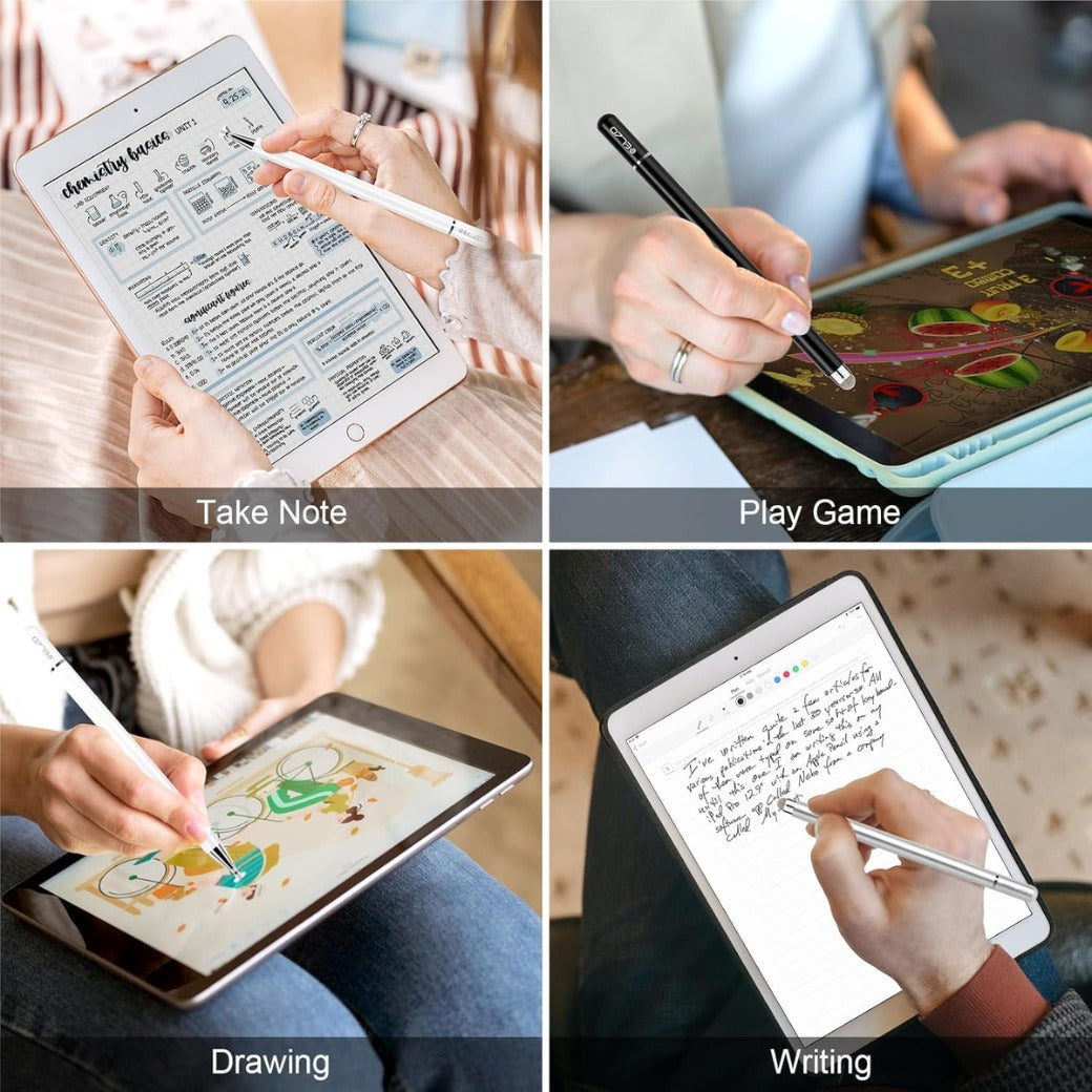 ELZO Stylus Pens for Touch Screen, 2 in 1 Universal Stylus, High Sensitivity Surface Pen with Extra 6 Tips, for All Tablet Touch Screens iPhone iPad Pro Android Tablets Chromebook