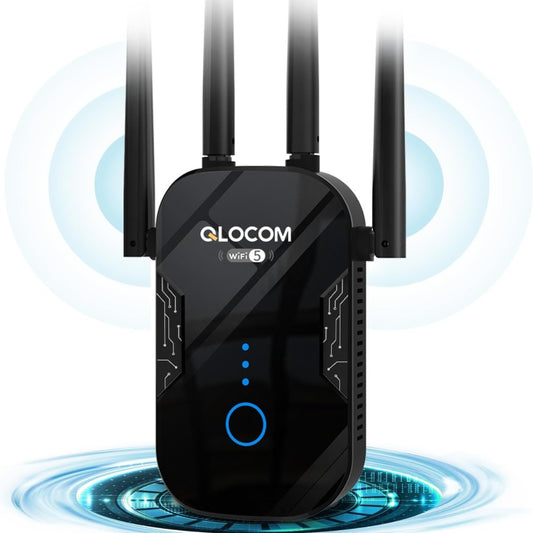 Click to see full view 2025 Newest WiFi Booster Range Extender 1200Mbps WiFi Extender Booster Dual Band 5GHz & 2.4GHz Wireless Internet Booster/Hotspot with Wider Coverage, Broadband Extender, UK Plug