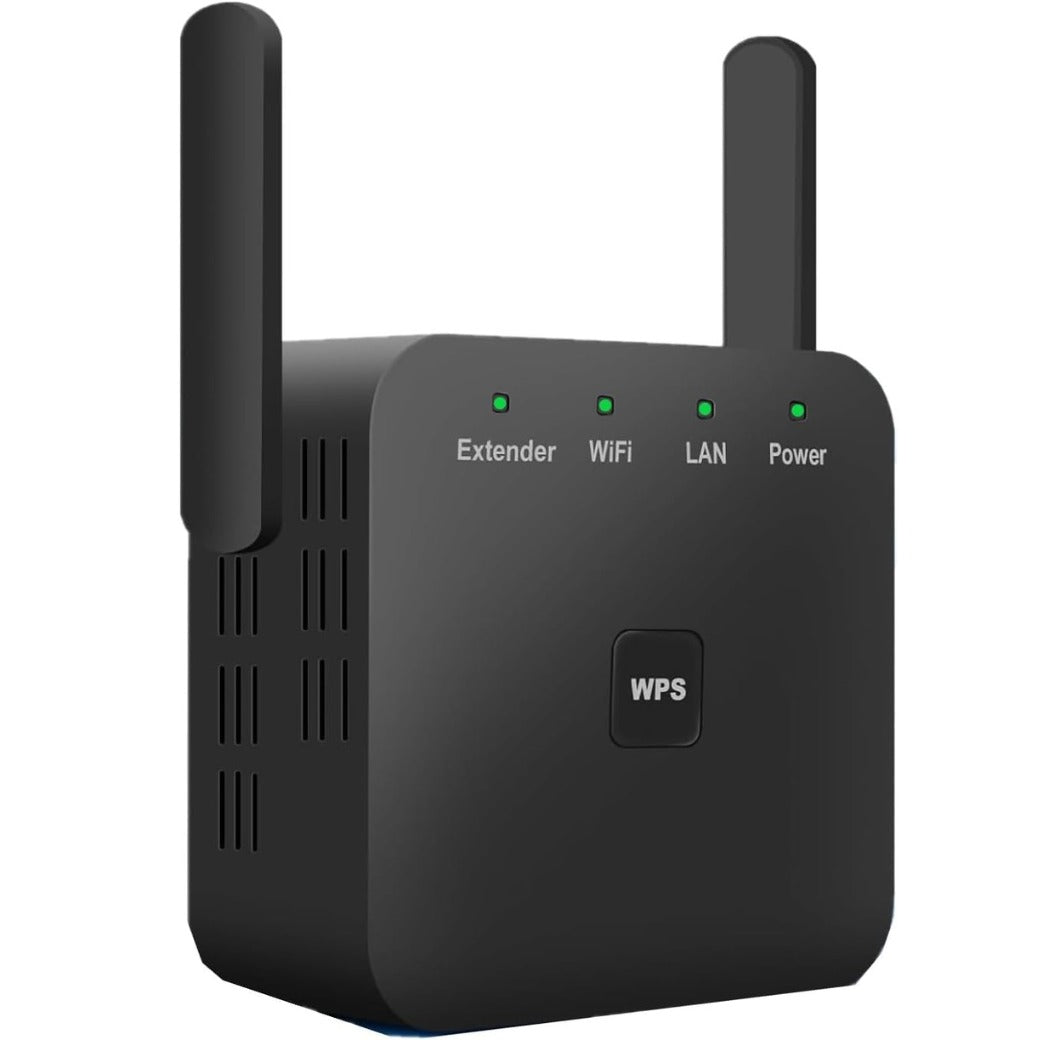 2025 Newest WiFi Extender, WiFi Booster, WiFi Repeater, Covers Up to 9800 Sq.ft and 50 Devices, Internet Booster - with Ethernet Port, Quick Setup, Home Wireless Signal Booster（Black