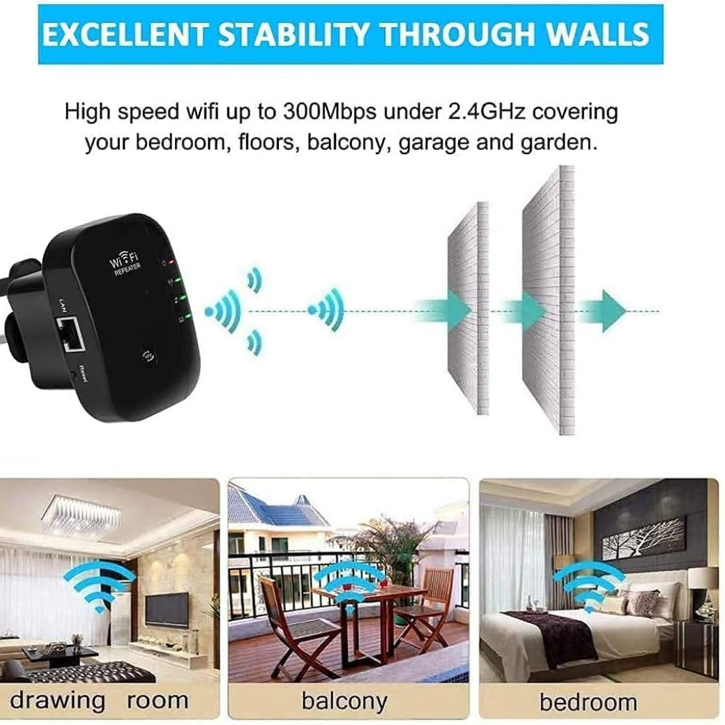 2025 Newest WiFi Extender, WiFi Booster, WiFi Repeater, Covers Up to 3000 Sq.ft and 45 Devices, Internet Booster - with Ethernet Port, Quick Setup, Home Wireless Signal Booster (Black2025, S)