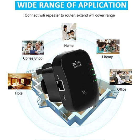 2025 Newest WiFi Extender, WiFi Booster, WiFi Repeater, Covers Up to 3000 Sq.ft and 45 Devices, Internet Booster - with Ethernet Port, Quick Setup, Home Wireless Signal Booster (Black2025, S)