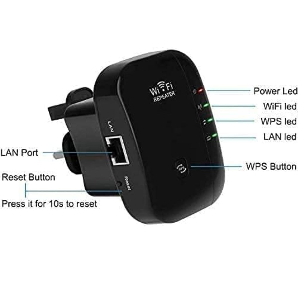2025 Newest WiFi Extender, WiFi Booster, WiFi Repeater, Covers Up to 3000 Sq.ft and 45 Devices, Internet Booster - with Ethernet Port, Quick Setup, Home Wireless Signal Booster (Black2025, S)