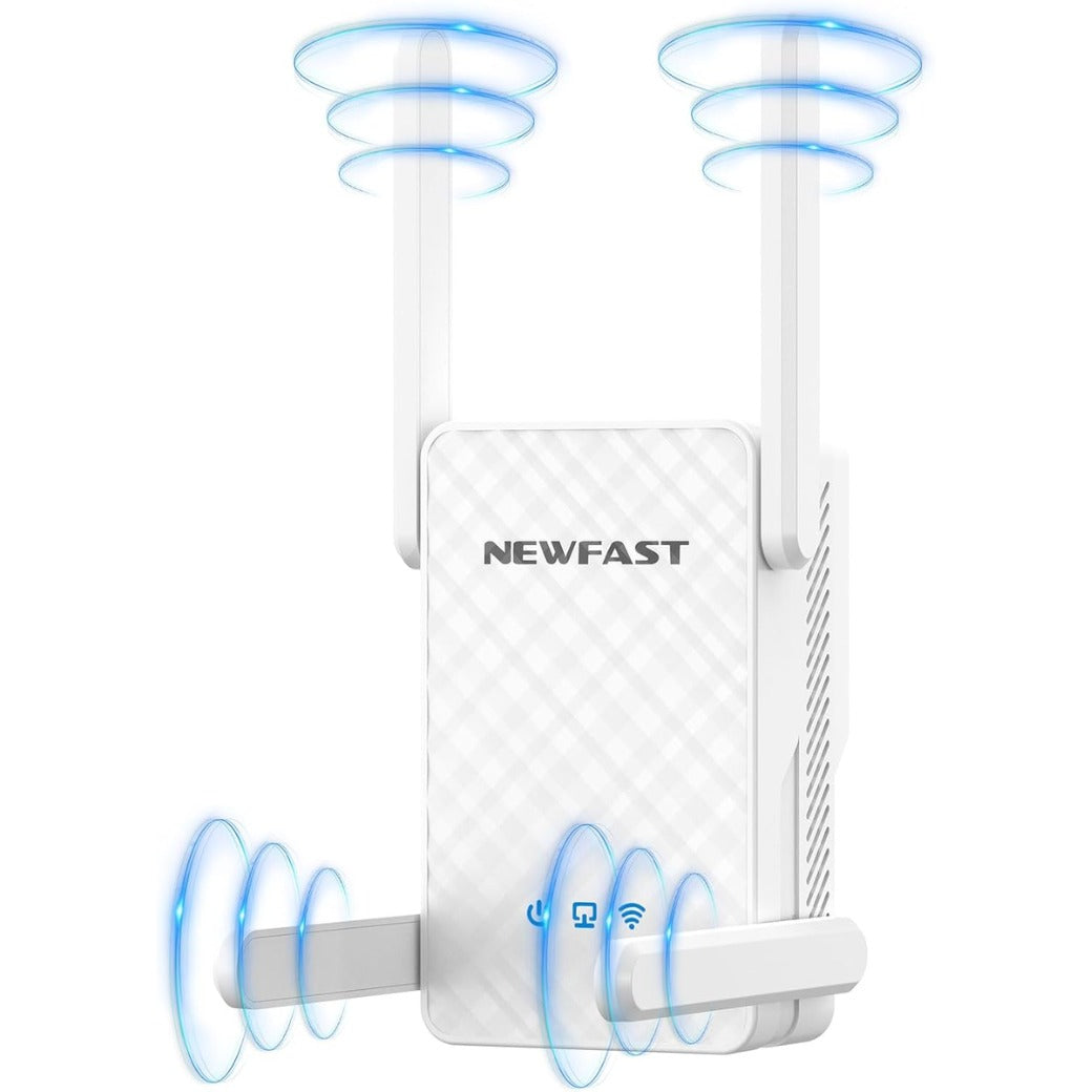 NEWFAST AX3000 WiFi6 Range Extender, Broadband Dual Band Wi-Fi Extender WiFi Range Extender WiFi Booster, Gigabit Port, Wi-Fi Booster Range Extender, 5Modes, Works with Any Wifi Router, WPS, UK Plug
