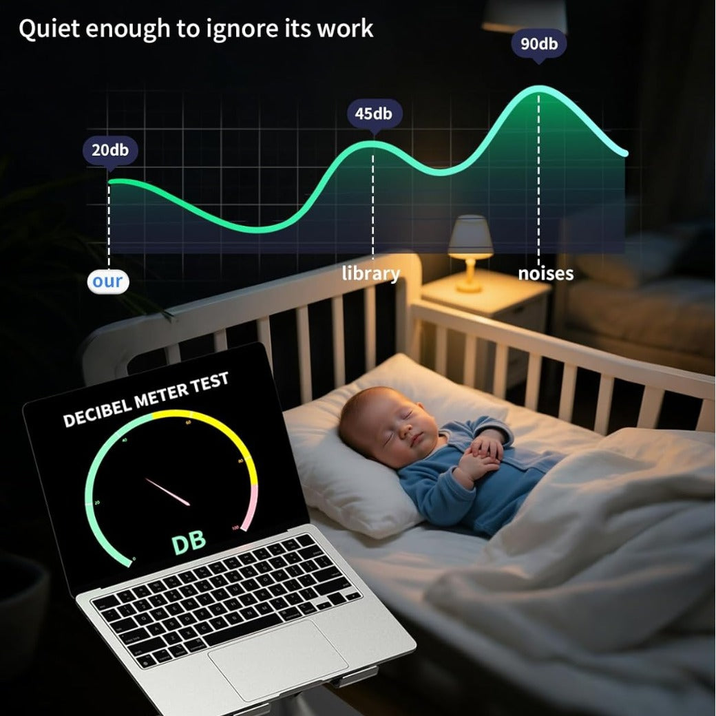 SOUNDANCE Laptop Cooling Pad with Upgrade Low-Noise Fan and 3.0 USB Hubs, Ventilated Laptop Cooler Prevent Overheating, Adjustable Ergonomic Laptop Stand Support Up to 16” Gaming Notebook Computer