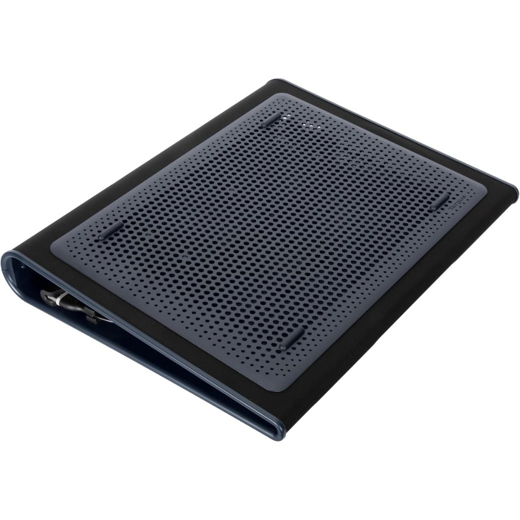 Targus Dual Cooling Fan Laptop Chill Mat, Adjustable Cooling Pad for 17-Inch Notebook, USB-A/Mini USB, Black/Grey (AWE55GL)