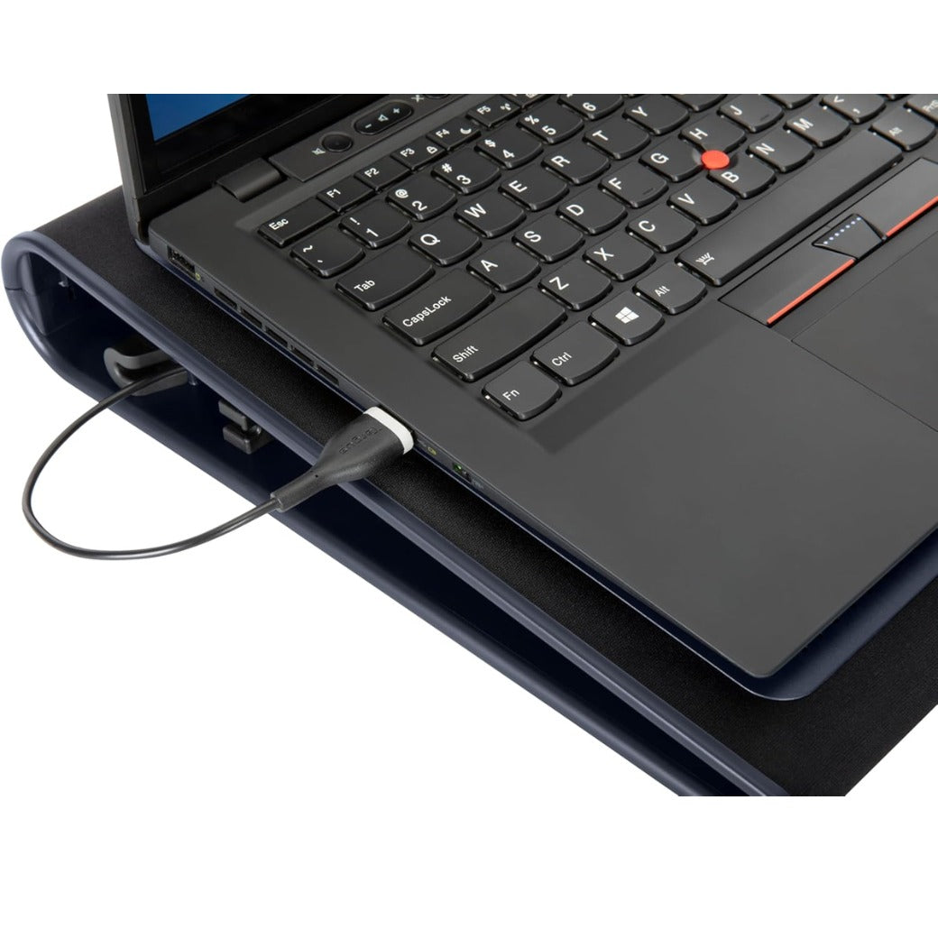 Targus Dual Cooling Fan Laptop Chill Mat, Adjustable Cooling Pad for 17-Inch Notebook, USB-A/Mini USB, Black/Grey (AWE55GL)