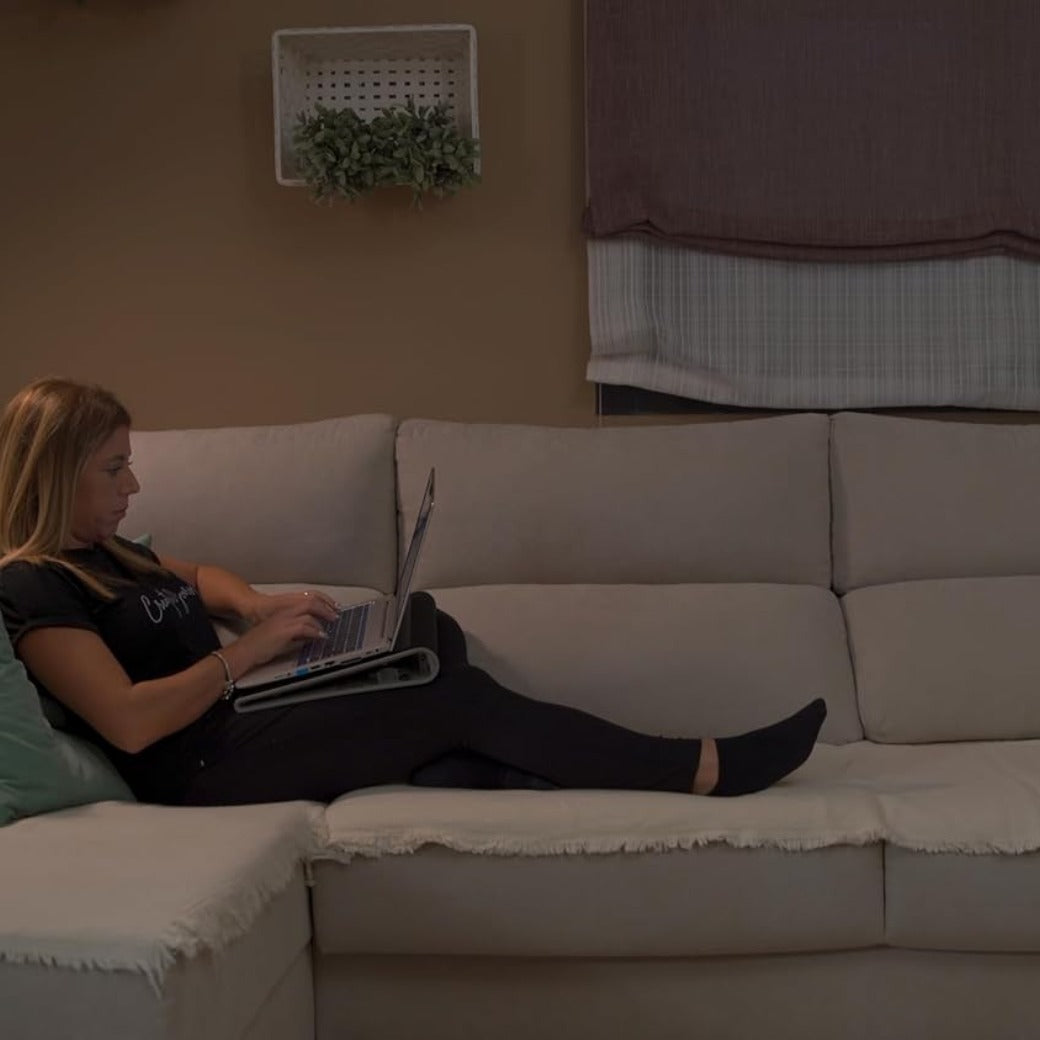 Targus Dual Cooling Fan Laptop Chill Mat, Adjustable Cooling Pad for 17-Inch Notebook, USB-A/Mini USB, Black/Grey (AWE55GL)