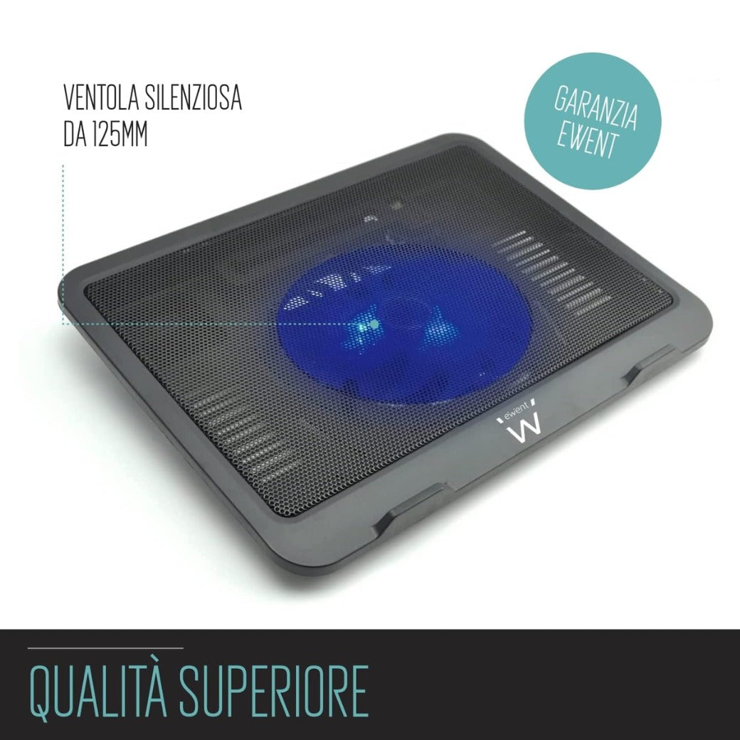 Targus Dual Cooling Fan Laptop Chill Mat, Adjustable Cooling Pad for 17-Inch Notebook, USB-A/Mini USB, Black/Grey (AWE55GL)