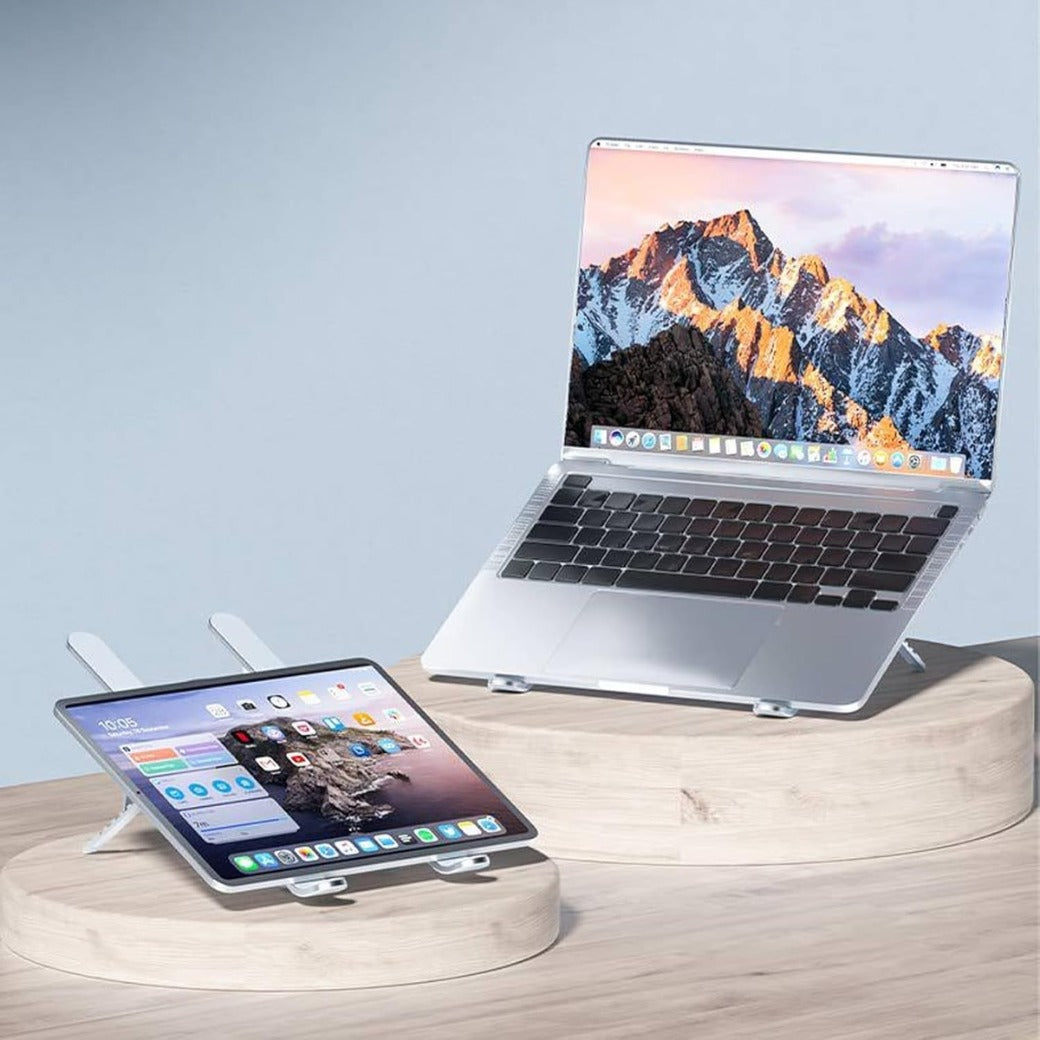 Laptop Cooling Base, Foldable Laptop Stand, Laptop Cooling System Stand with 2 Silent Fan, Adjustable Height, LED Lights, for 10 – 15.6 Inch Laptops