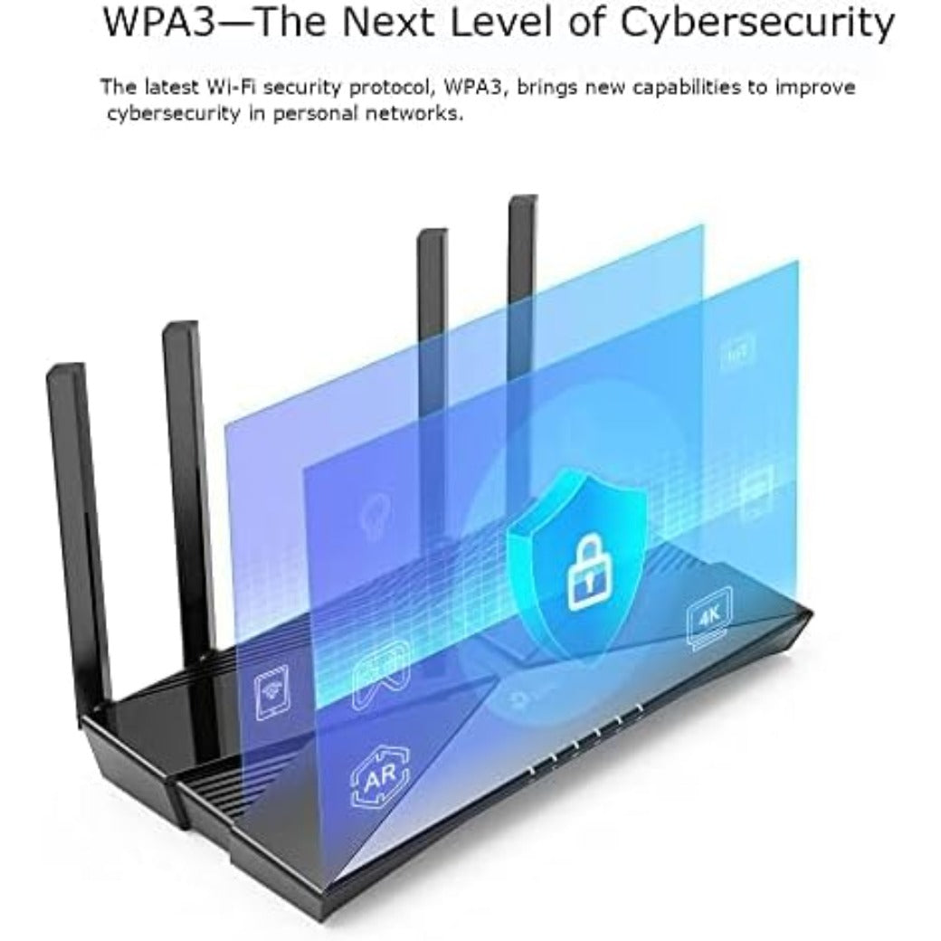 TP-Link Archer AX53 AX3000Mbps Dual-Band WiFi 6 Router, Fast Full Gigabit Ports, Ultra-Low Latency, EasyMesh Compatible, WPA3, Optimal for Gaming, Works with Alexa, Client & Server VPN