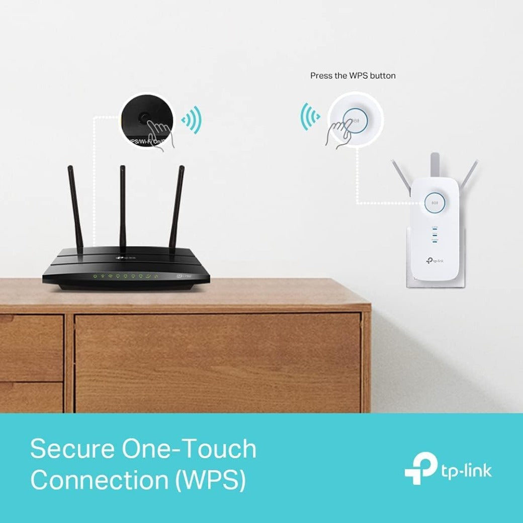 TP-Link RE550 AC1900 WiFi Extender Booster, Dual Band WiFi Booster, 3 Antennas, Gigabit Ethernet Port, Intelligent Monitor, AP Mode, APP Control, Ultimate Compatibility WiFi Mesh, Easy Setup