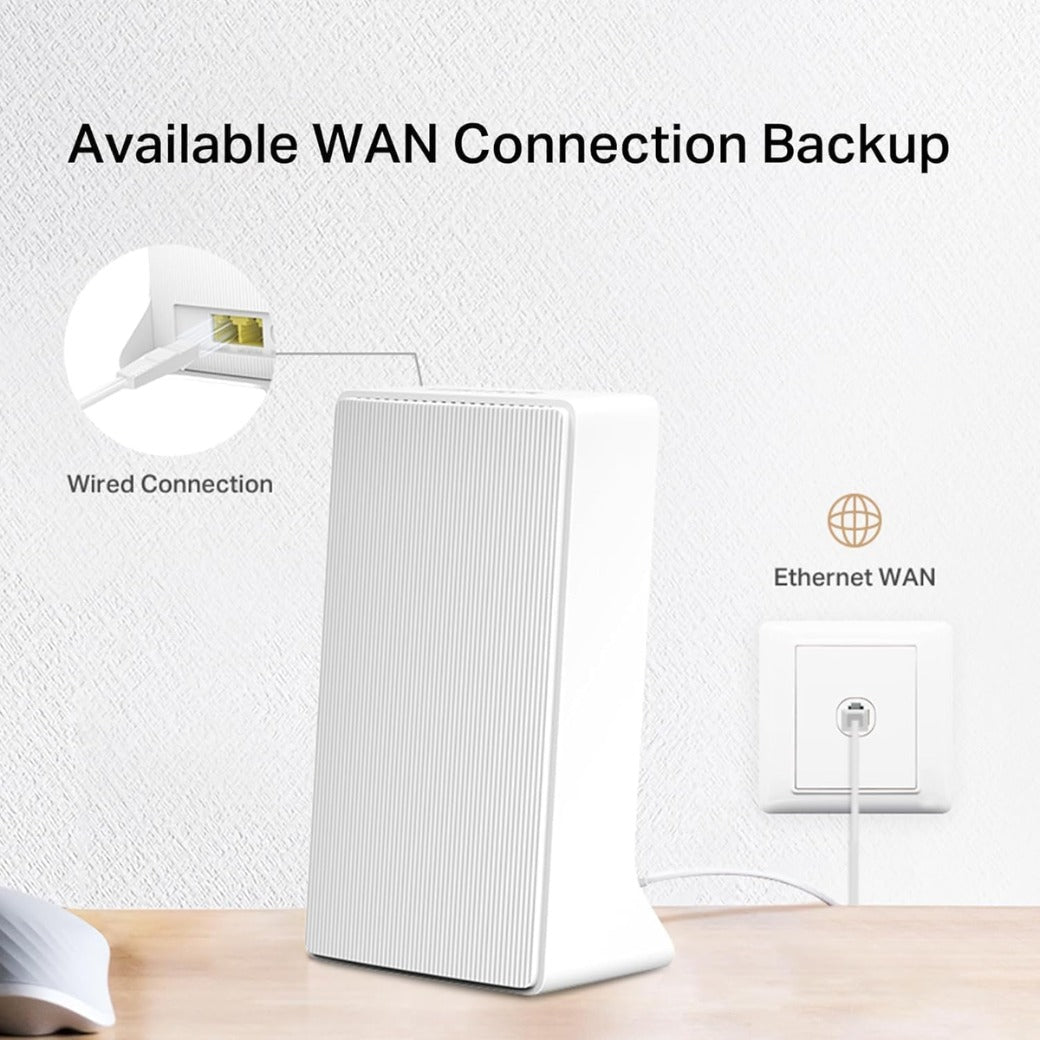 MERCUSYS MB110-4G N300 WiFi 4G Router with Free SIM card, TP-Link 300Mbps Wireless WiFi Router with Sim Slot, Plug & Play, Ethernet Port, Superfast 4G LTE Speed, 4G External Antenna Ports, App Control