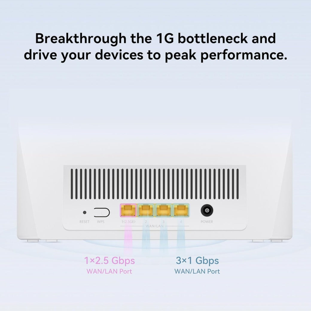 HUAWEI WiFi BE3, Wi-Fi 7 BE3600 Gigabit Dual Band Wireless Router, WAN/LAN auto-adaptation (1x2.5GE, 3xGE), EasySetting, Visualized WLAN diagnostics, Parental control, HomeSec, exclusive to Amazon