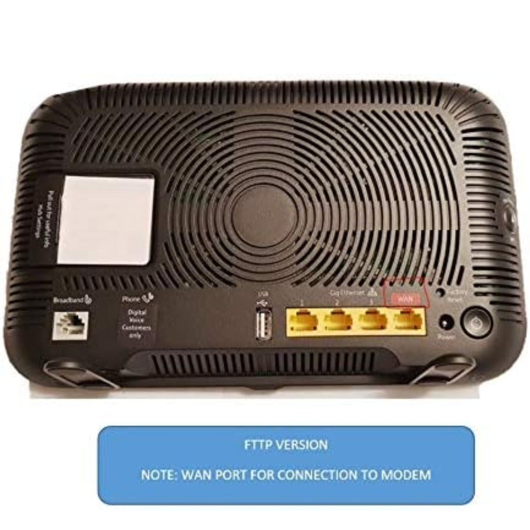 BT Smart Hub 2 FTTP Router, Wi-Fi, Ethernet, Fibre Optic, Dual Band, 2.4 GHz, 5 GHz, Can Be Connected To, Recommended For Home Use