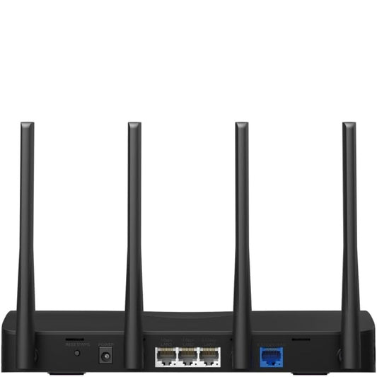 MERCUSYS MR27BE BE3600Mbps Dual Band WiFi 7 Router, 2x 2.5 Gbps Ports, 4K-QAM And MLO, WiFi Router with 4x High Gain Antennas for Maximized Coverage, 160 MHz, EasyMesh-Compatible