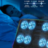 Laptop Cooling Pad, 8-Fan Adjustable Laptop Cooler Quiet with RGB LED Display, 7-Level Height Stand for 12-17 Inch Notebook, Dual USB Ports & Phone Holder, Manual Speed Control