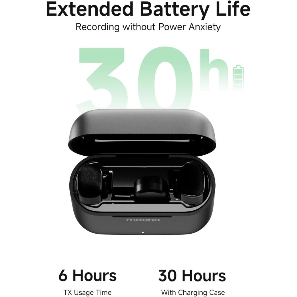 MAONO Wireless Microphone for iPhone 17/16/15 & Android, USB-C Wireless Mini Mic with Pro Sound, Noise Cancellation, AI Voice Changer, 30h Battery for Video Recording Vlog TikTok YouTube,Wave T1 Mini