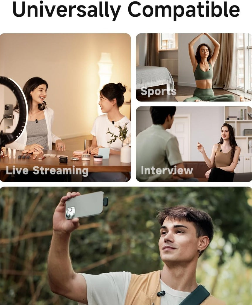 MAONO Wireless Microphone for iPhone 17/16/15 & Android, USB-C Wireless Mini Mic with Pro Sound, Noise Cancellation, AI Voice Changer, 30h Battery for Video Recording Vlog TikTok YouTube,Wave T1 Mini