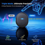 Mini Wireless Microphone for iPhone & Android, 8g Mini Microphone Clip-On Mic with AI Noise Cancellation, 48kHz Hi-Fi Audio, 260ft Range, 36H Battery for YouTube, Vlogging & Live Streaming