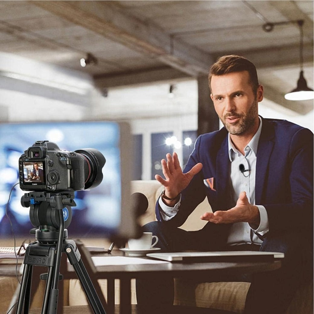 BOYA BY-M1 Clip-On Microphone for DSLR Camera/Smartphone/Camcorder/Audio Recorders - Black
