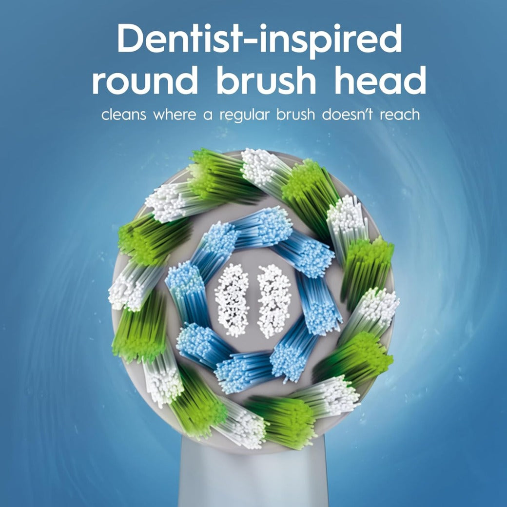 Oral-B Vitality Pro Electric Toothbrushes Adults, 1 Handle, 2 Oral B Electric Toothbrush Heads, 3 Brushing Modes Including Sensitive Plus, Rechargeable, 2 Pin UK Plug, Purple