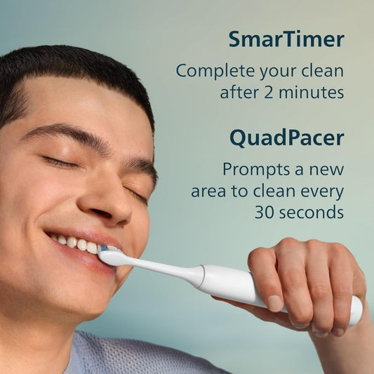 Philips Sonicare 1100 Power Toothbrush, Rechargeable Electric Toothbrush, White Grey HX3641/02