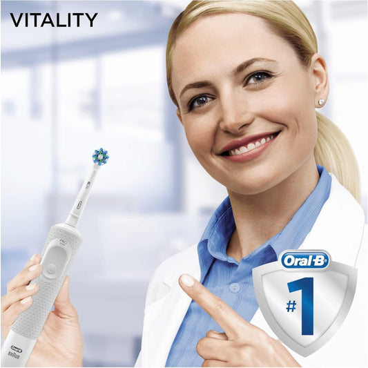 Oral-B Vitality 100 CrossAction Electric Toothbrush – Deep Cleaning Rechargeable Toothbrush for Healthier Gums & Cleaner Teeth