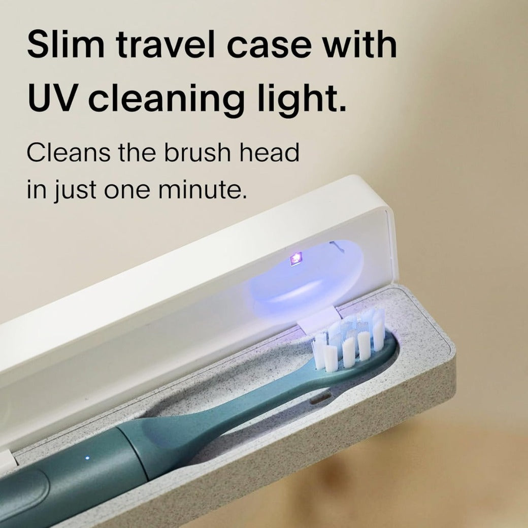 SURI 1.0 Sonic Electric Toothbrush with UV Cleaning Travel Case | 1 Month+ Battery | UK’s No.1 Rated | Electric Toothbrush Adults | Sonic Toothbrushes | Blue