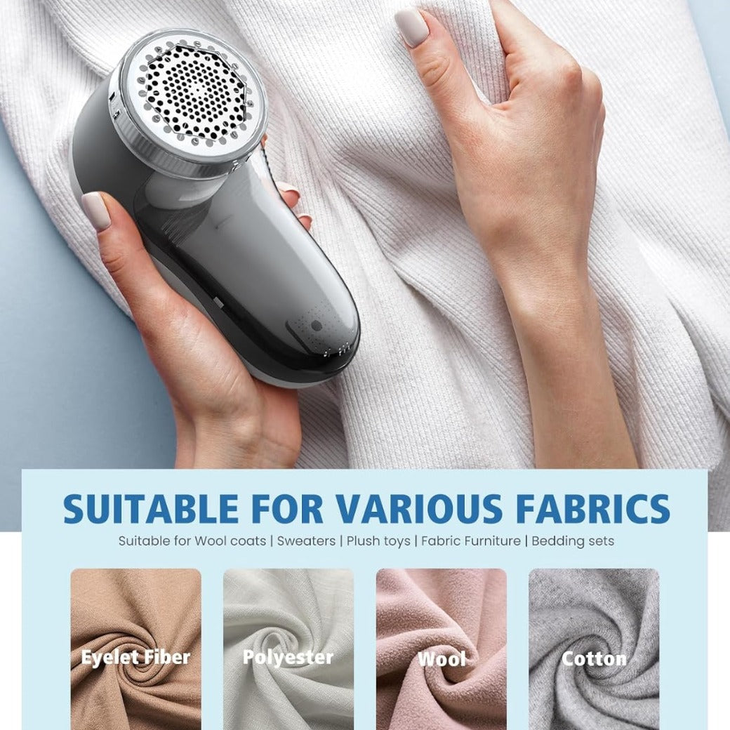 POPCHOSE Lint Remover, Bobble Remover for Clothes, Rechargeable Fabric Shaver, Electric Woolen Jumper Debobbler, Clothes Defuzzer for Sweater, Fuzz Remover for Knitwear, Sofa