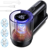 Homtronics Electric Lint Remover, 2000mAh Rechargeable Bobble Shaver for Clothes and Furniture, Adjustable 3-Speed, 6-Leaf Blade, LED Display, Quick and Effective Removal of Pills and Bobbles (Black)