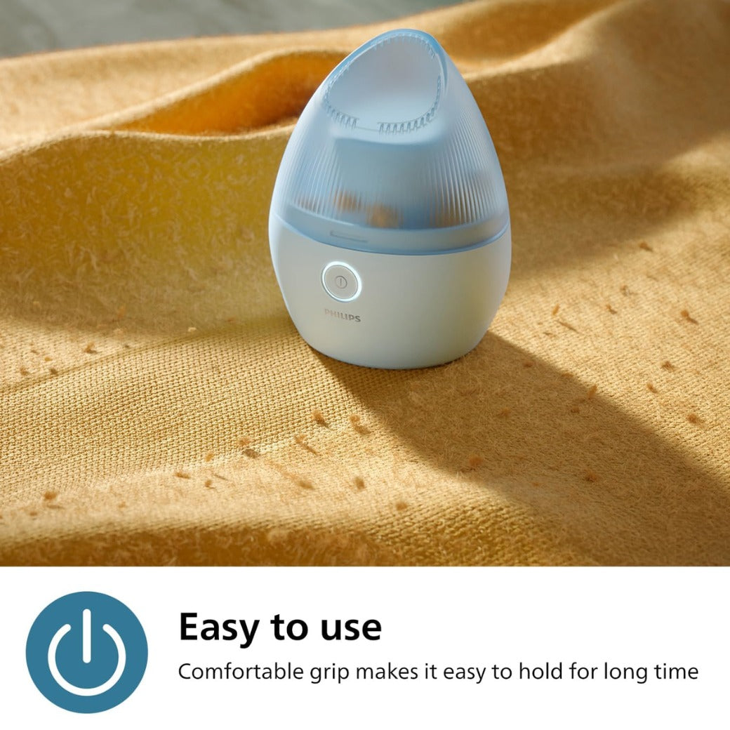 Philips 1000 Series Fabric Shaver, Rechargeable Fabric Shaver, Safe on all garments, USB Chargable, Effective removal of all pills, Easy to use, Effortless disposal, Blue (GCA2100/20)